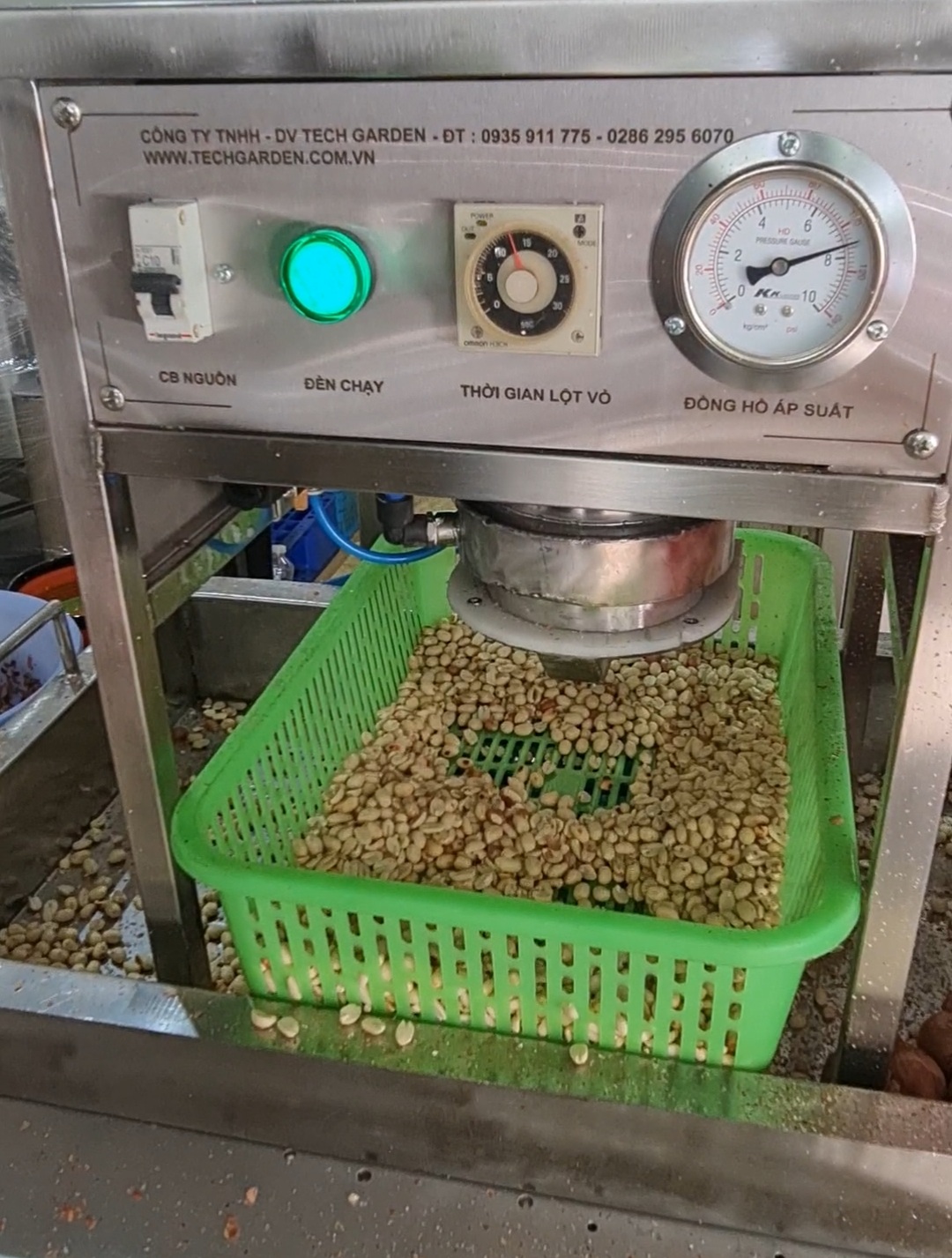 Máy Bóc Vỏ Tỏi, Hành Tự Động Tech Garden