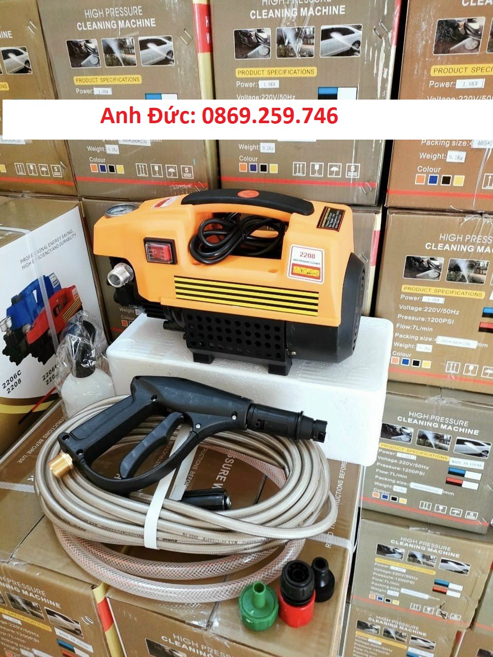BỘ MÁY RỬA XE CAO ÁP 220V, CHỐNG GIẬT, TỰ ĐỘNG, SỨC NƯỚC MẠNH