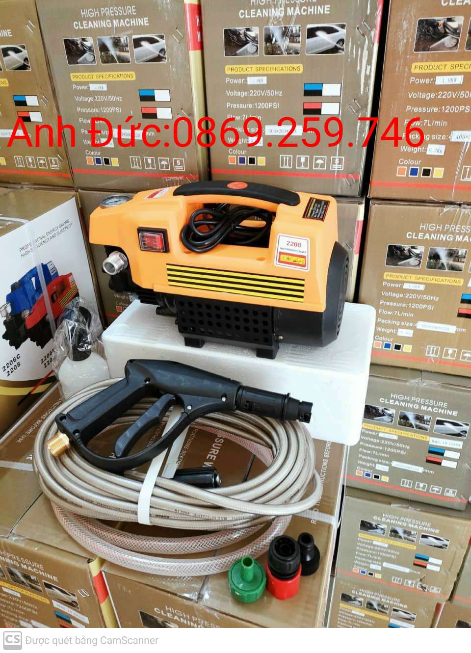 BỘ MÁY RỬA XE CAO ÁP 220V, CHỐNG GIẬT, TỰ ĐỘNG, SỨC NƯỚC MẠNH