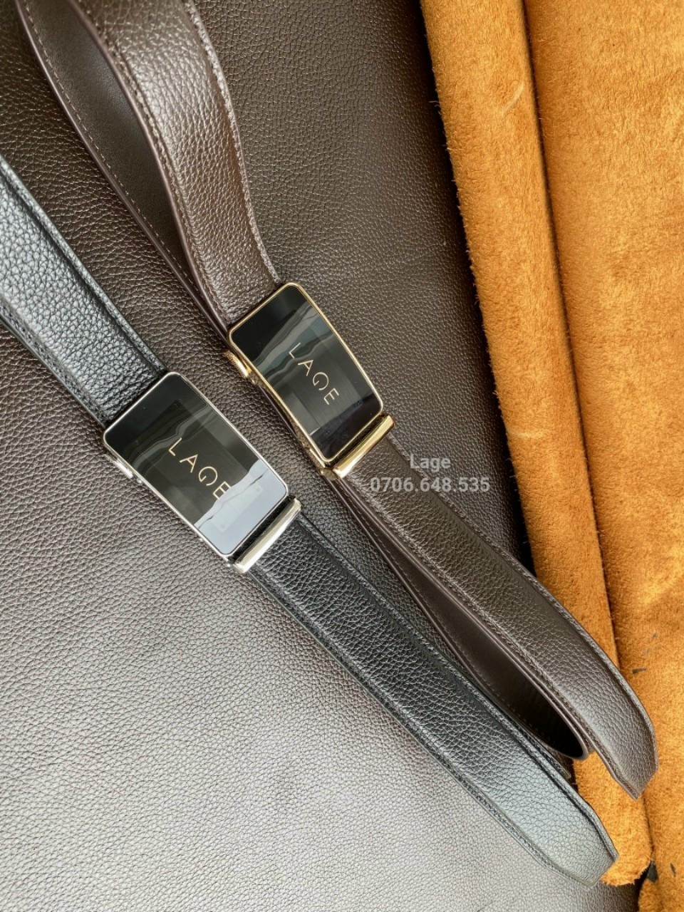 Dây lưng tăng mill hạt 3 lớp da bò cao cấp 