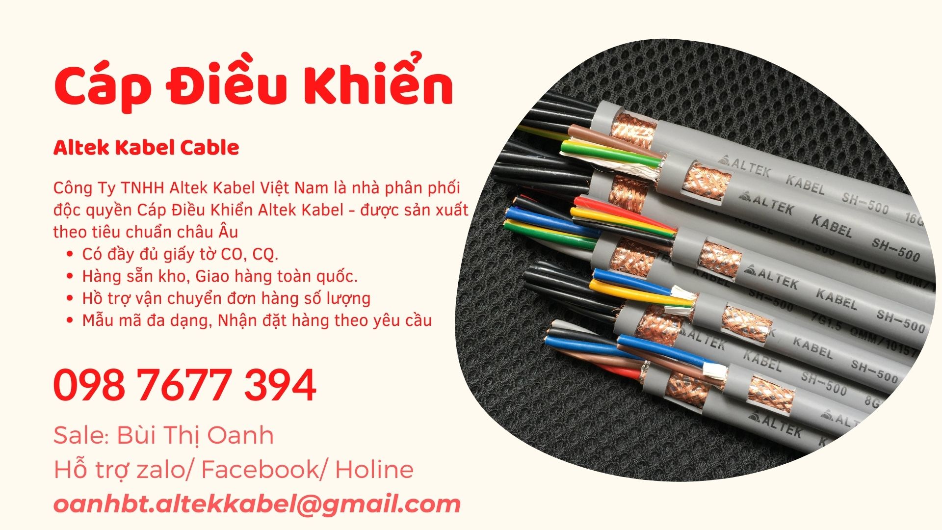 cáp tín hiệu điều khiển chống nhiễu nhập khẩu