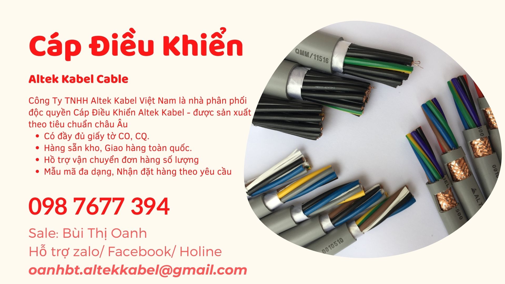 cáp tín hiệu điều khiển chống nhiễu nhập khẩu