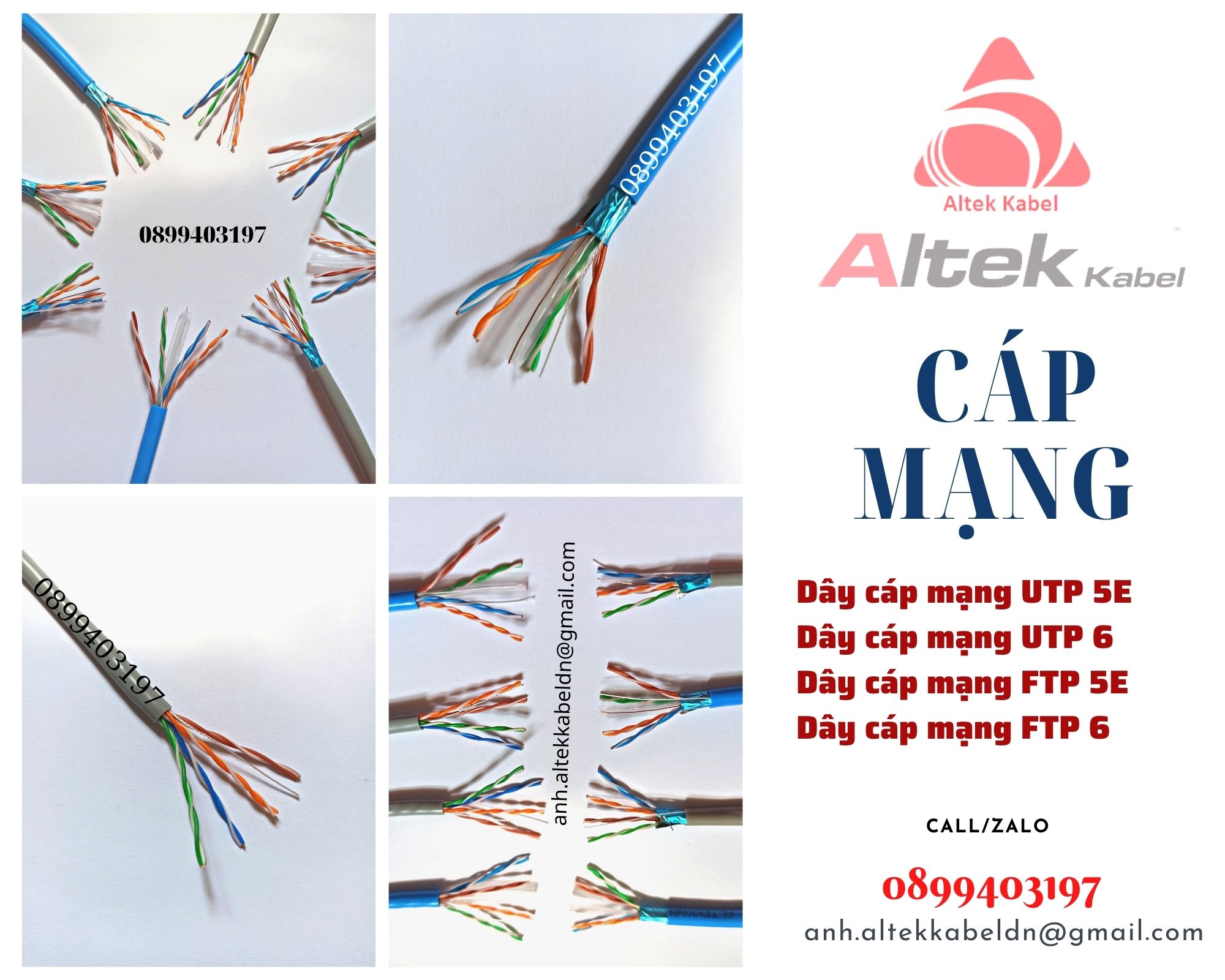 Dây cáp mạng utp ftp cat5e cat6 giá sỉ toàn quốc