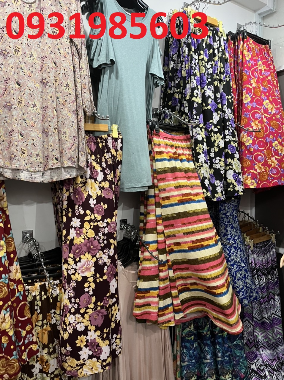 BÁN SỈ LÔ ĐẦM THUN HOA KIỂU MAXI, XUẤT DƯ, GIÁ SIÊU RẺ 4X