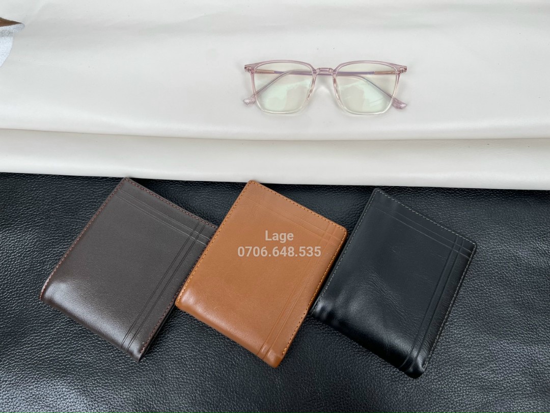 Ví nappa sọc L, chất da bò mềm da pia hàng tuyển