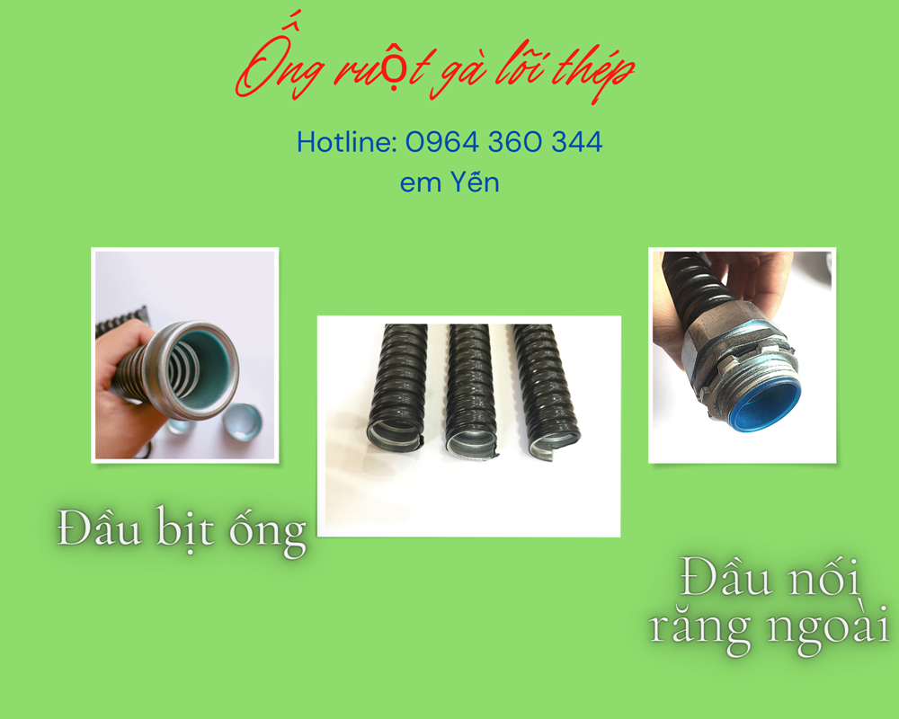 Óng sụn sắt bọc nhựa, ống ruột gà lõi thép bọc nhựa PVC đen