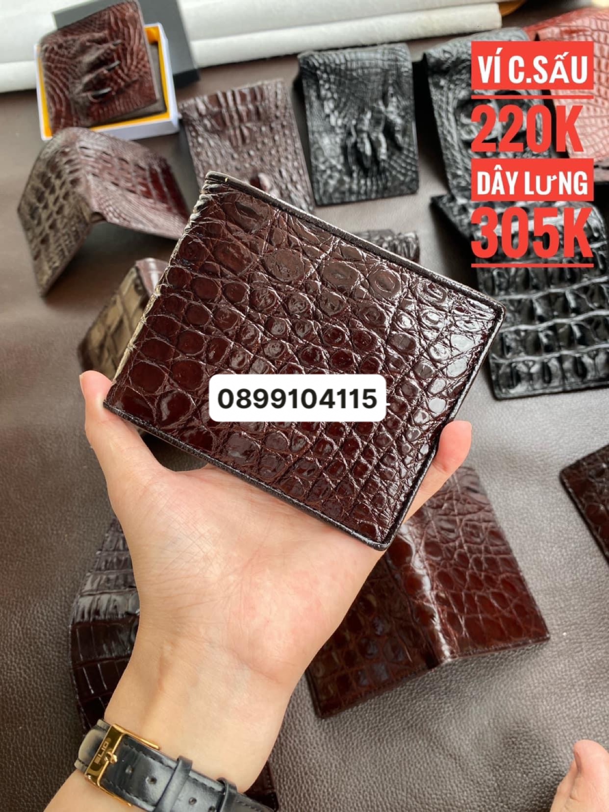 Xưởng chuyên sản xuất ví bóp da c,á s,ấu sỉ từ 220k