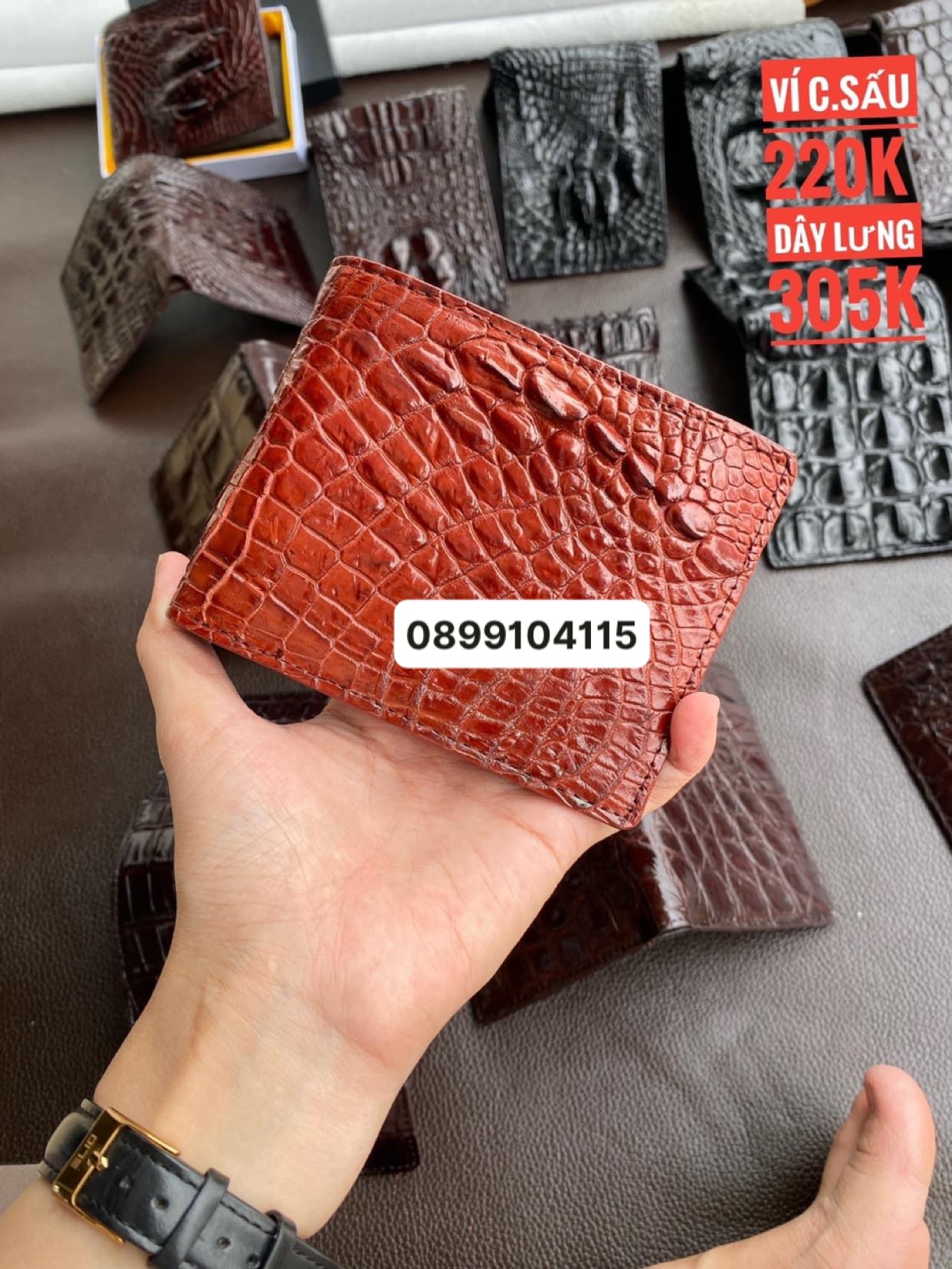 Xưởng chuyên sản xuất ví bóp da c,á s,ấu sỉ từ 220k