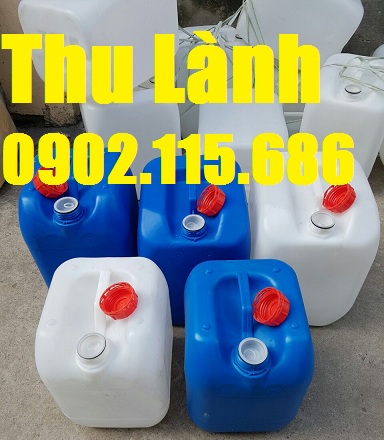   Can nhựa 20 lít vuông sản xuất từ nhựa nguyên sinh HDPE