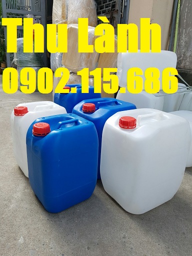   Can nhựa 20 lít vuông sản xuất từ nhựa nguyên sinh HDPE