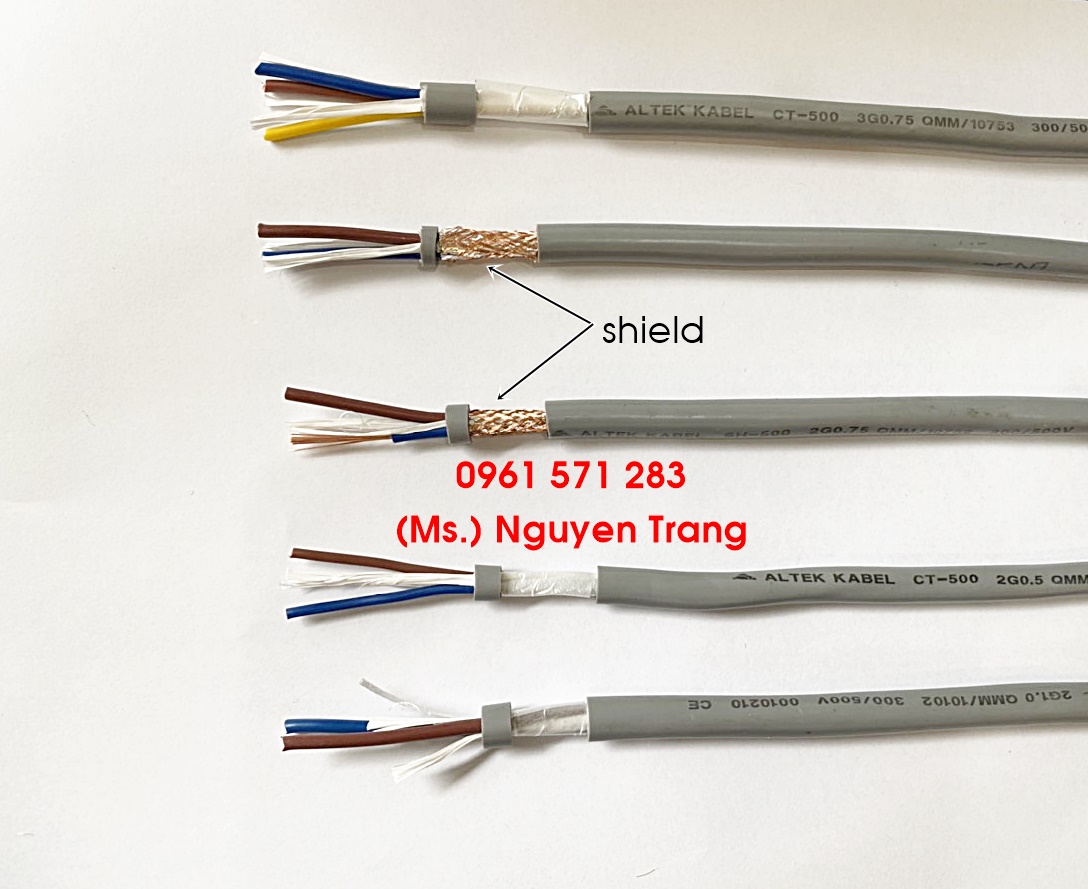 Cáp điều khiển có lưới SH 500 2G1.0 hiệu Altek Kabel
