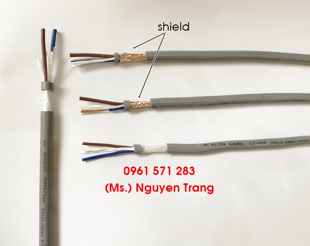 Cáp điều khiển có lưới SH 500 2G1.0 hiệu Altek Kabel