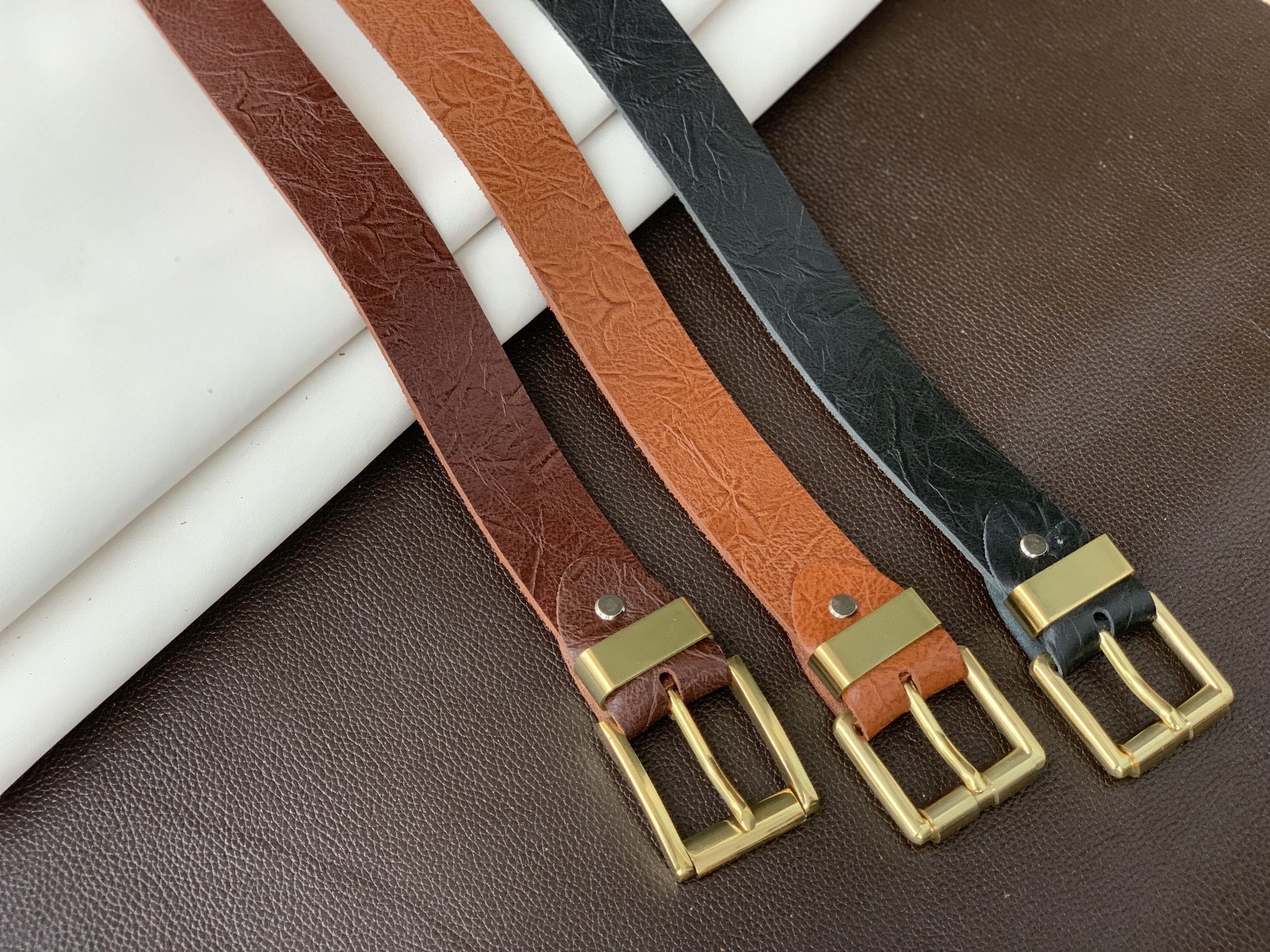 Dây lưng latigo đầu khoá đồng đúc cực xịn xò