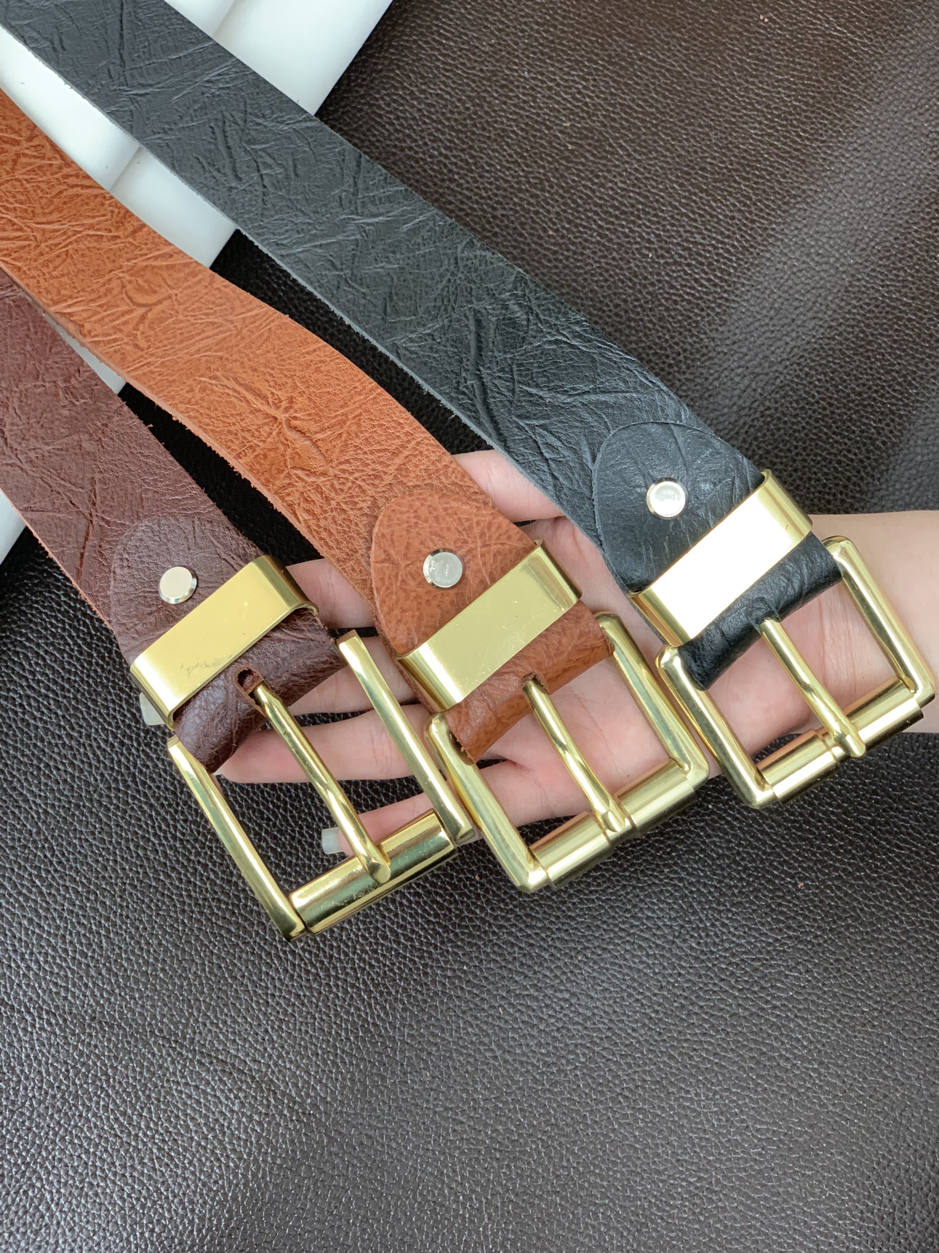 Dây lưng latigo đầu khoá đồng đúc cực xịn xò