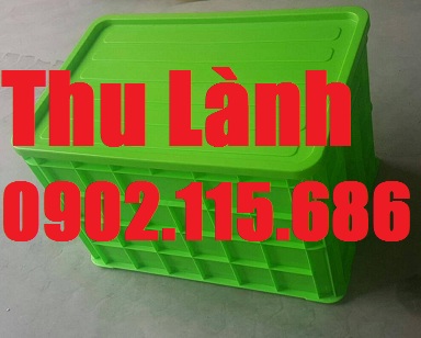 Thùng nhựa đặc H390 làm bằng chất liệu nhựa HDPE nguyên sinh