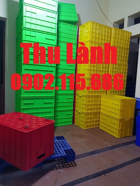 Thùng nhựa đặc H390 làm bằng chất liệu nhựa HDPE nguyên sinh