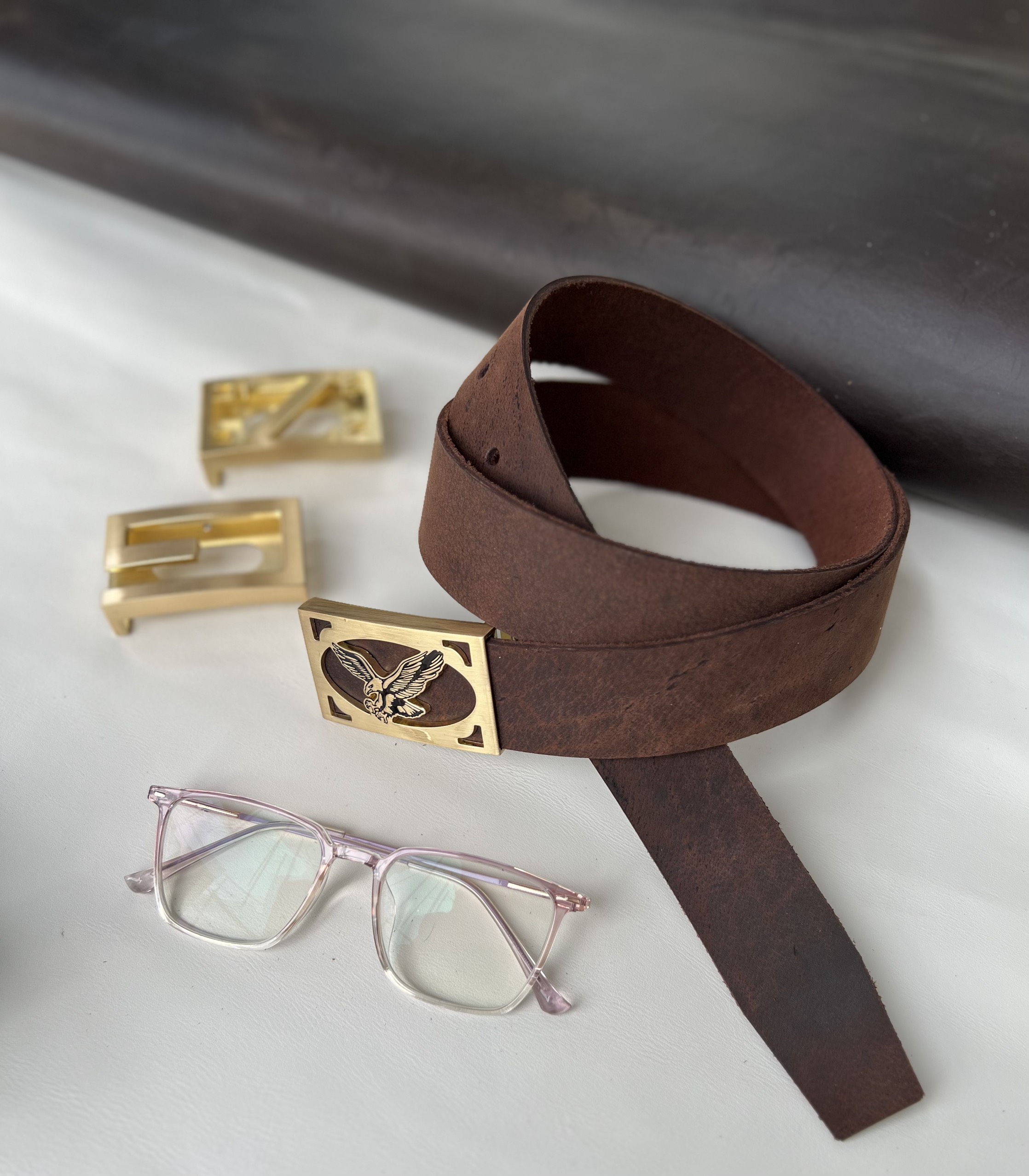 Dây lưng da sáp lắp đầu niken (bán sỉ tận xưởng)