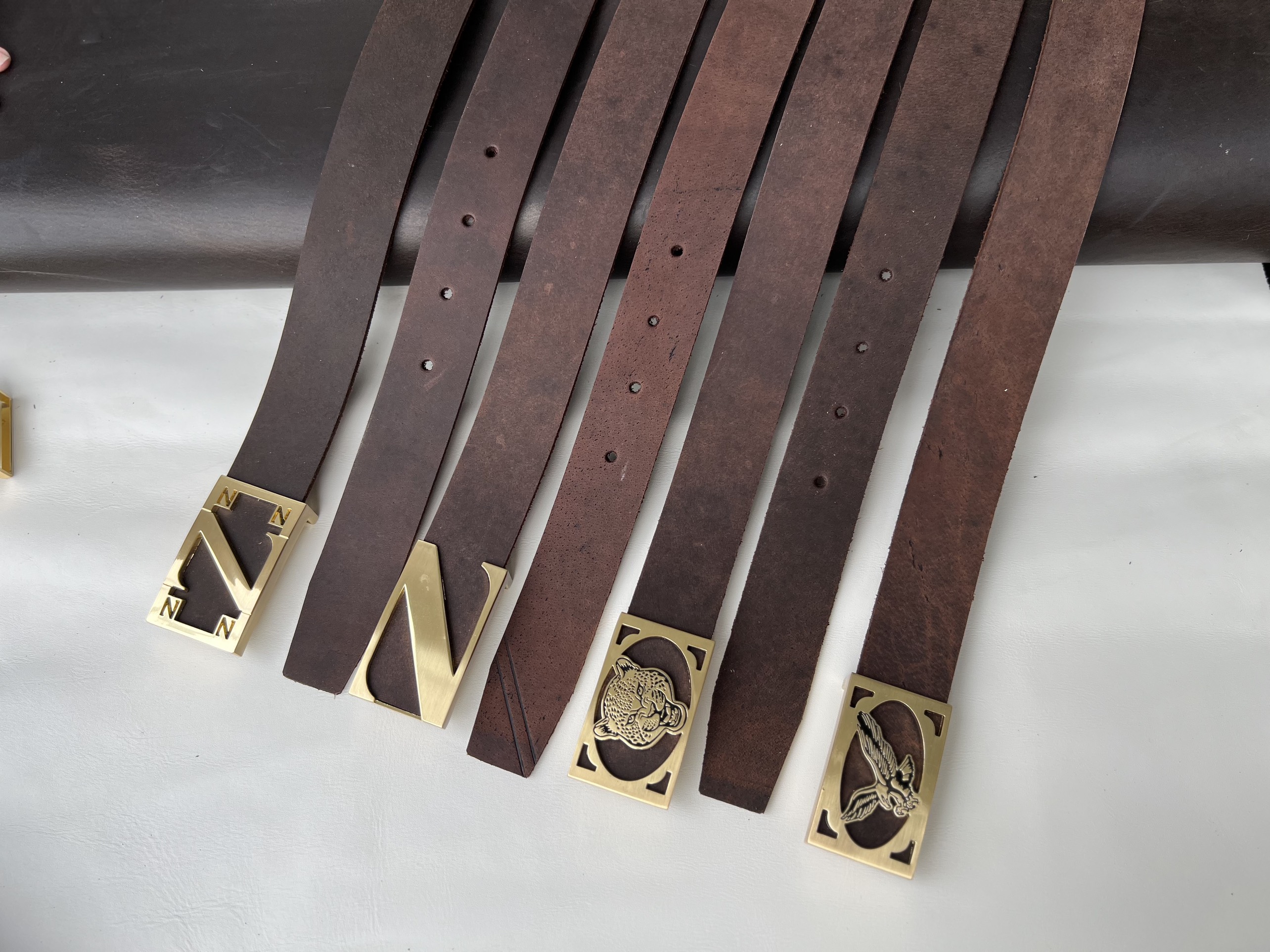 Dây lưng da sáp lắp đầu niken (bán sỉ tận xưởng)