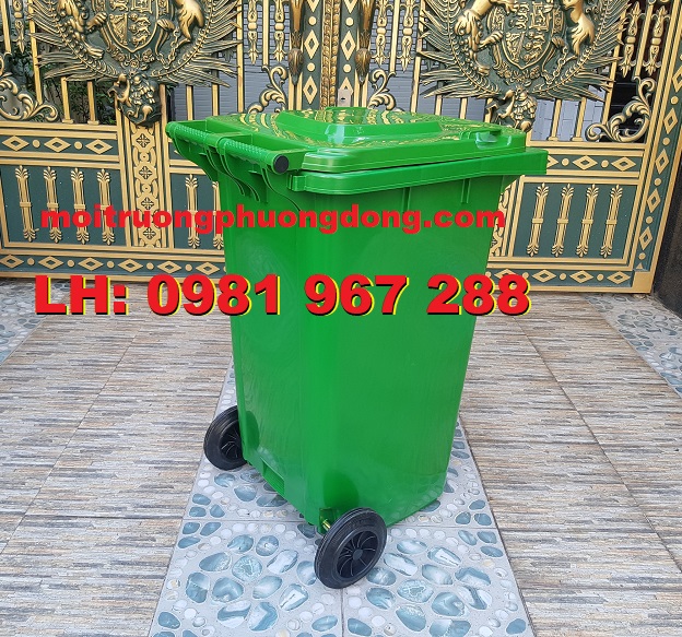 Bán thùng rác 100L giá rẻ màu xanh tại Hà Nội