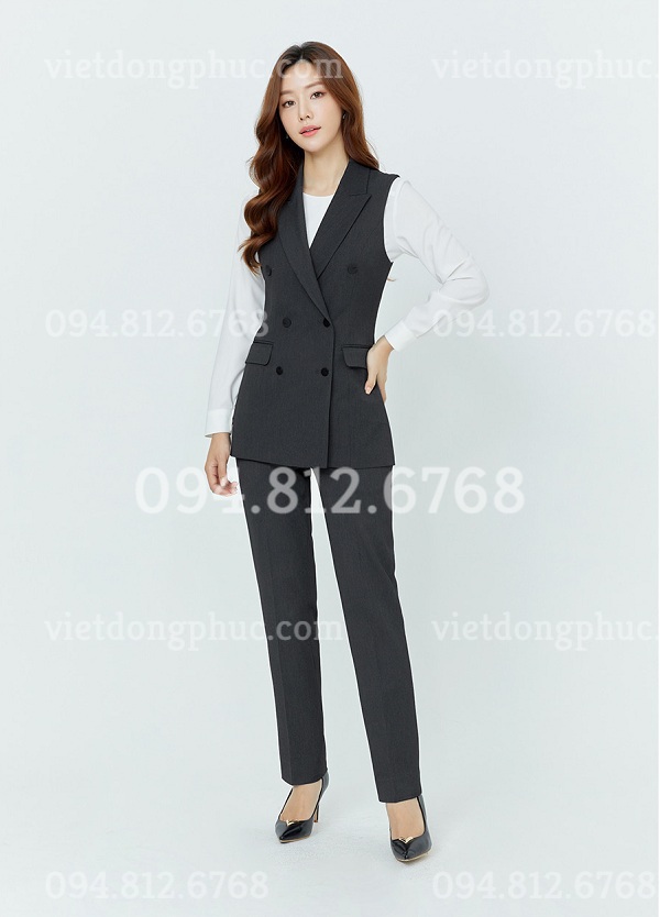Nhận may gile nữ cong sở thời trang, cao cấp