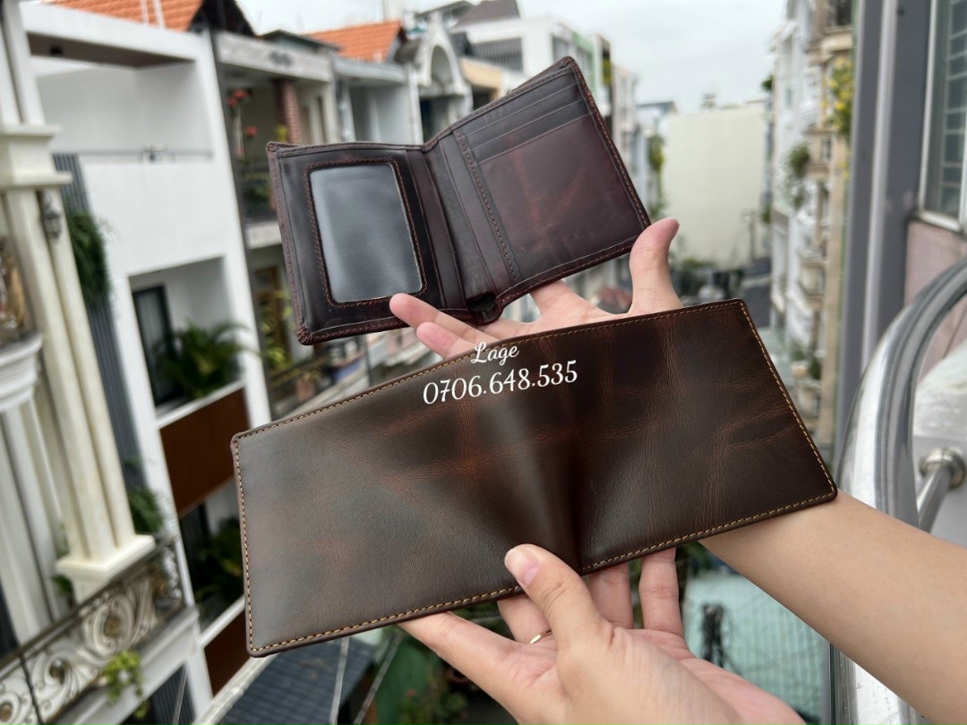 Ví da bò Pullup wax. Giá sỉ xưởng sản xuất 1xx