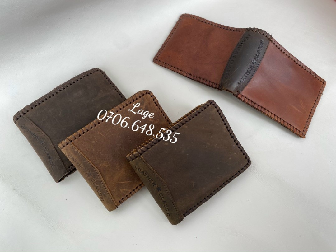 ví da bò sáp khâu liền. Sale sỉ giá tốt