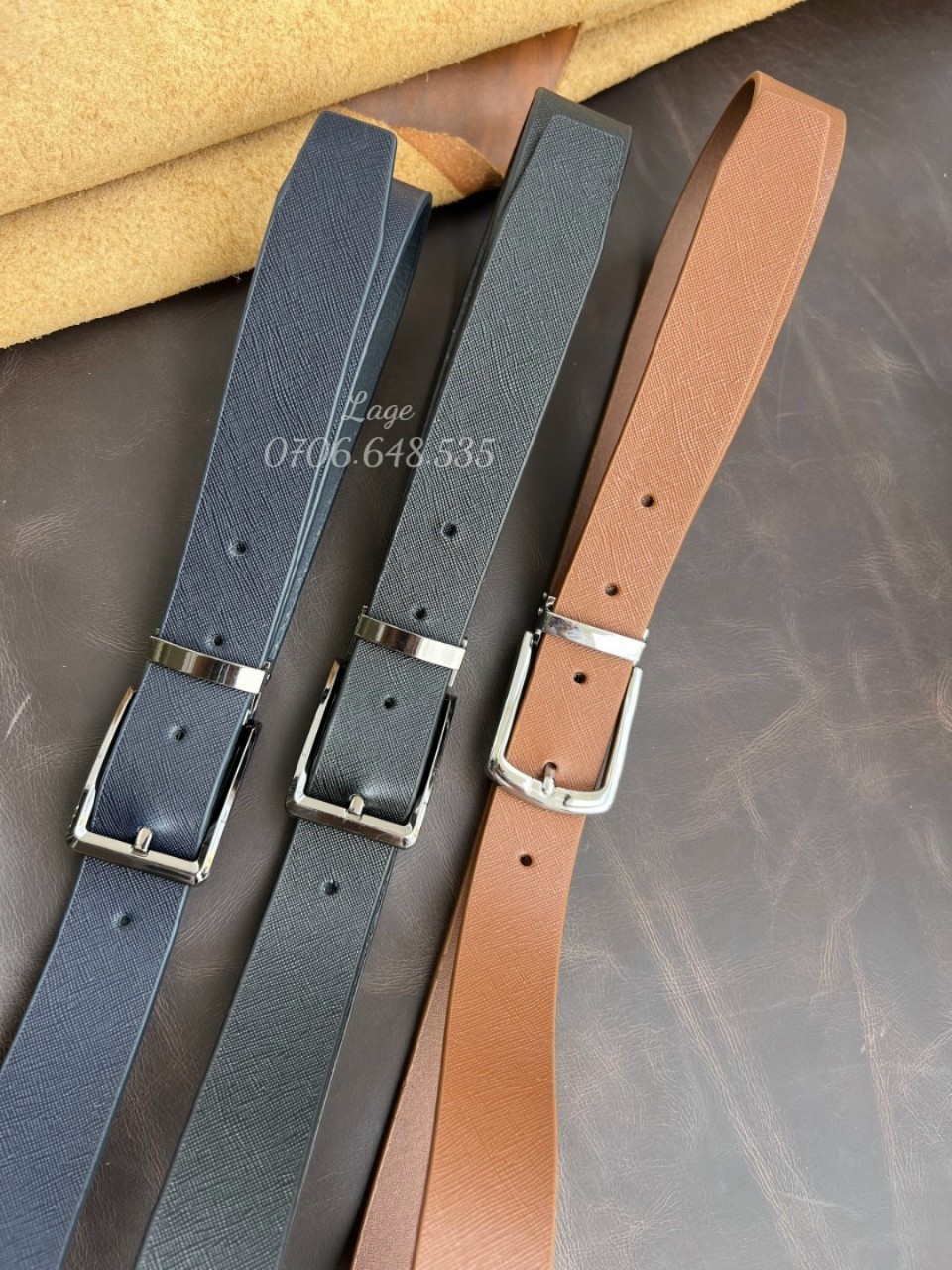 Dây da bò saffiano kẹp kim. Đi sỉ giá tốt