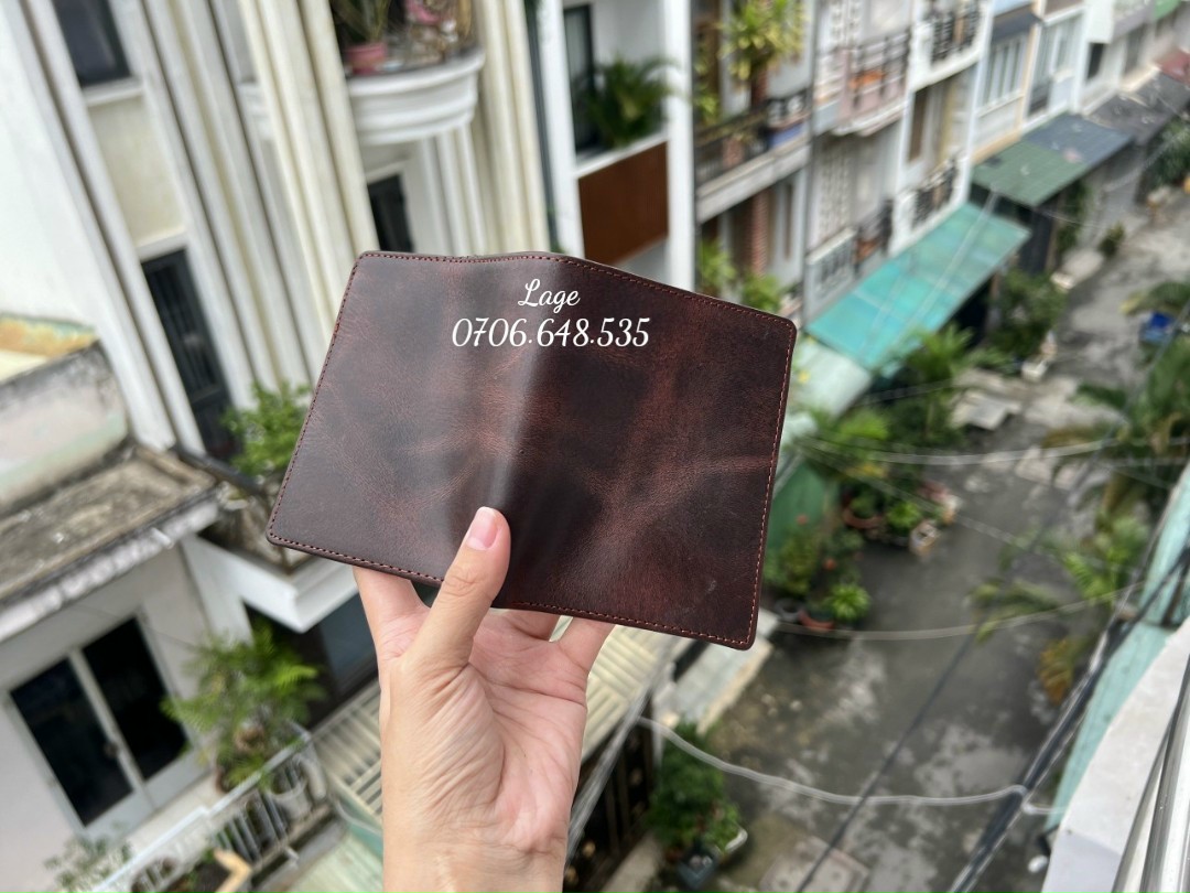 Ví da bò pullup wax. Hàng cao cấp bao mướt