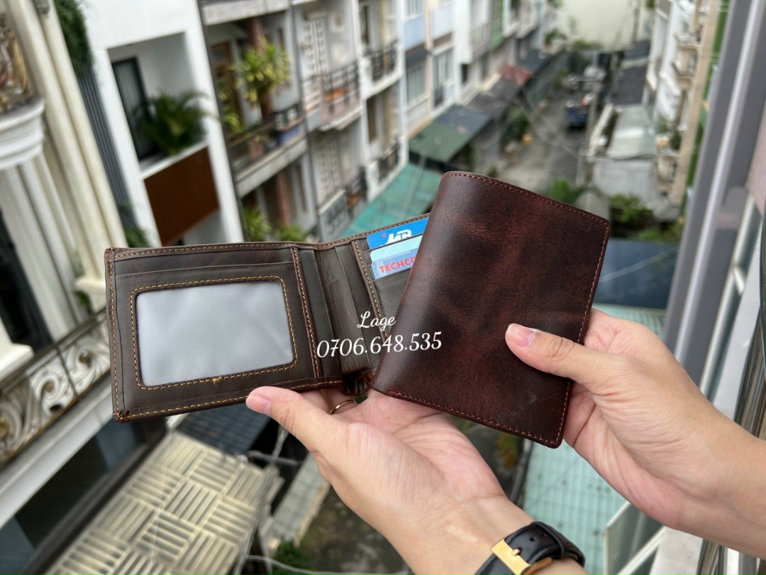 Ví da bò pullup wax. Hàng cao cấp bao mướt