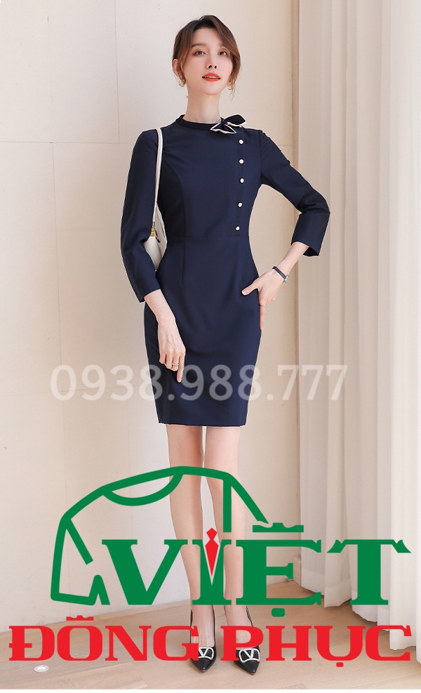 Nhận may váy liền công sở đẹp, đa dạng mẫu mã