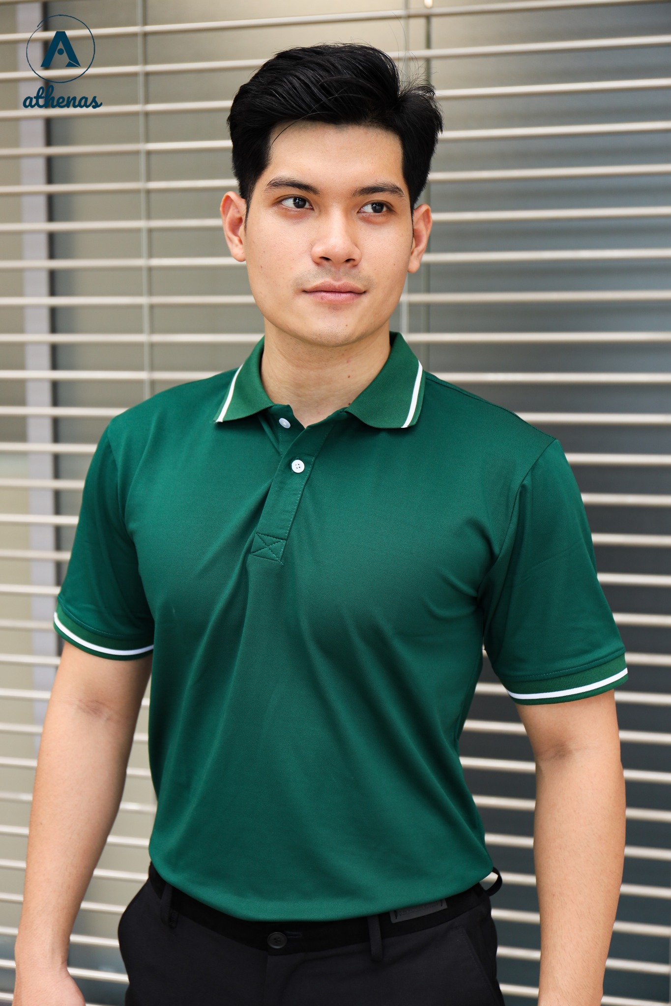 POLO XANH RÊU CHUẨN MEN TẠI SHOP ATHENAS