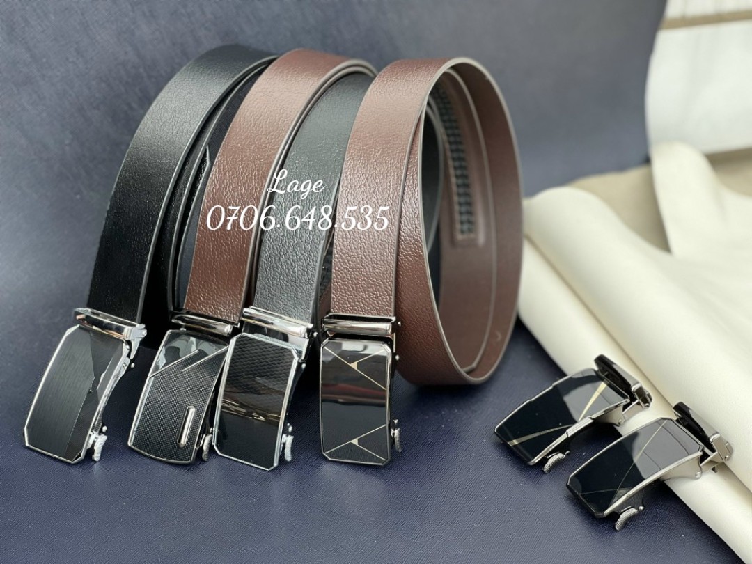 Dây lưng miu hạt da bò 1 lớp đầu khóa tăng