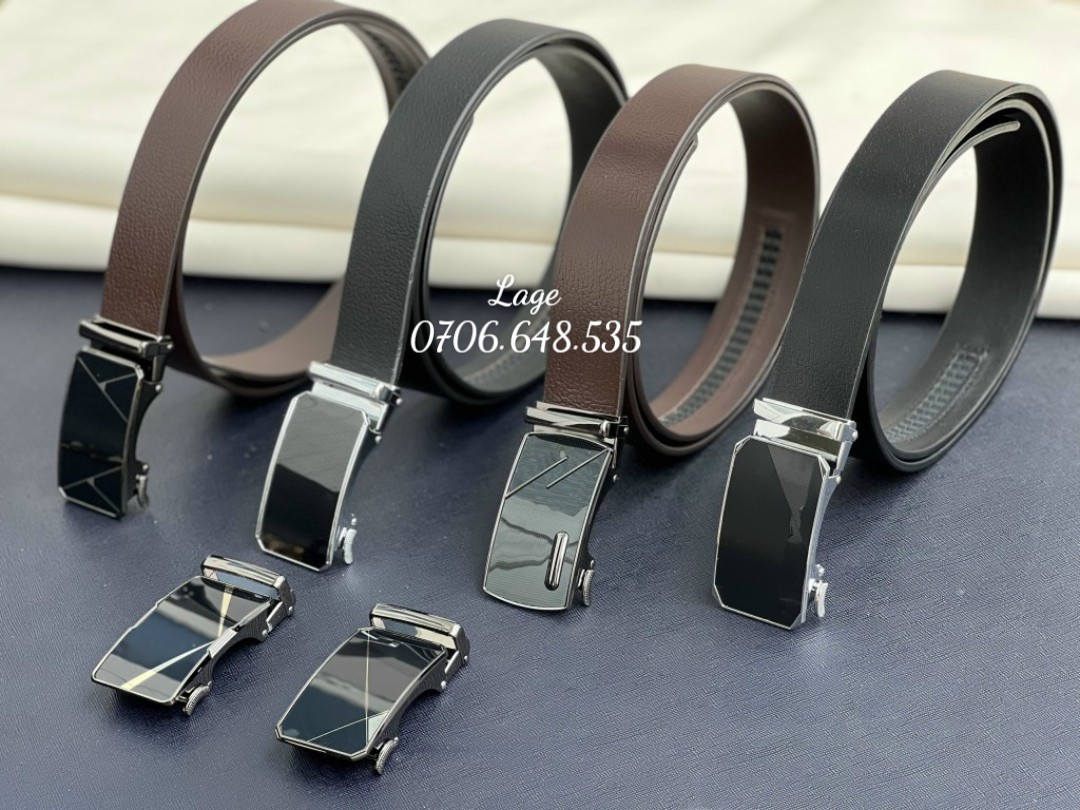 Dây lưng miu hạt da bò 1 lớp đầu khóa tăng