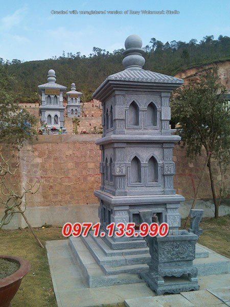 Mẫu mộ tháp đá phật giáo đẹp bán tại Vĩnh Long - tháp mộ sư