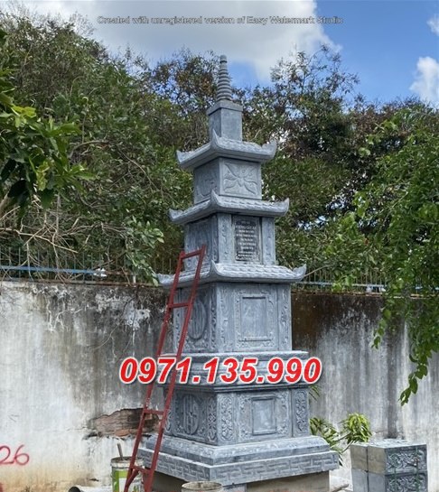 Mẫu mộ tháp đá phật giáo đẹp bán tại Vĩnh Long - tháp mộ sư