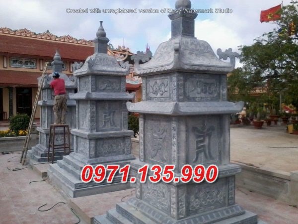 Mẫu mộ tháp phật giáo bằng đá đẹp bán tại trà vinh - tháp mộ sư