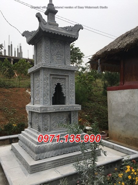 Mẫu mộ tháp phật giáo bằng đá đẹp bán tại trà vinh - tháp mộ sư