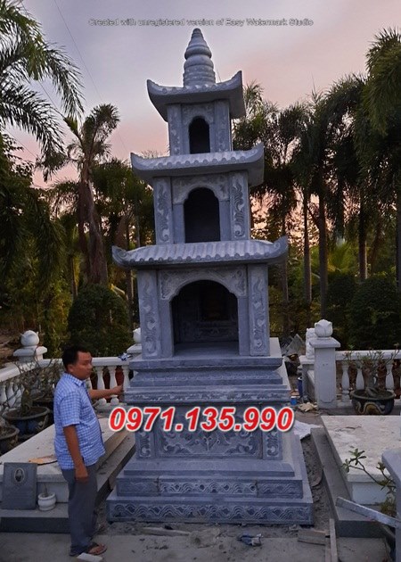 Mẫu mộ tháp phật giáo bằng đá đẹp bán tại trà vinh - tháp mộ sư
