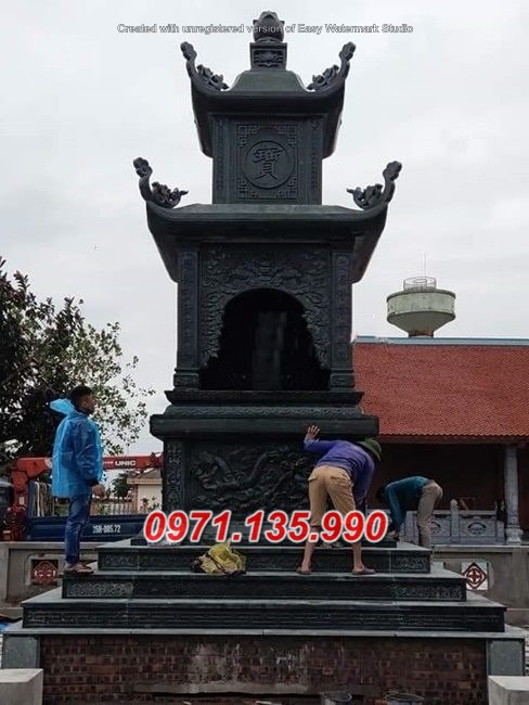 Mẫu mộ tháp phật giáo bằng đá đẹp bán tại tiền giang - tháp mộ sư