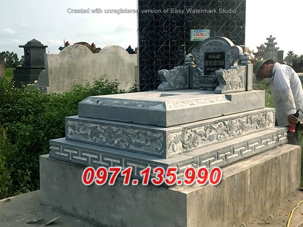 Mẫu mộ đá tam cấp để tro cốt đẹp bán tại bến tre - mộ đá đơn giản