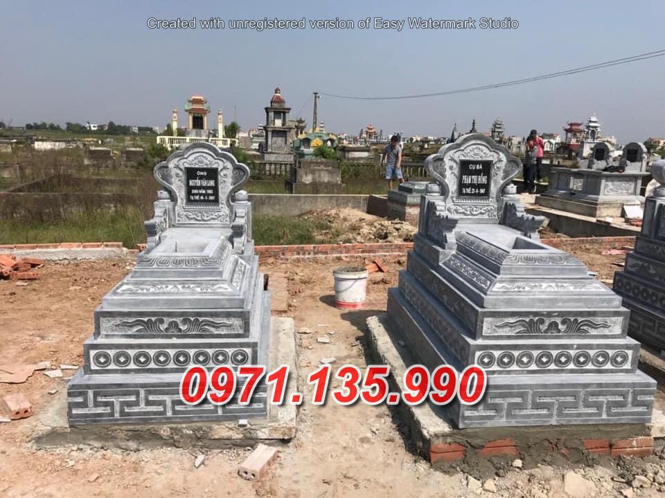 Mẫu mộ đá tam cấp để tro cốt đẹp bán tại bạc liêu - mộ đá đơn giản