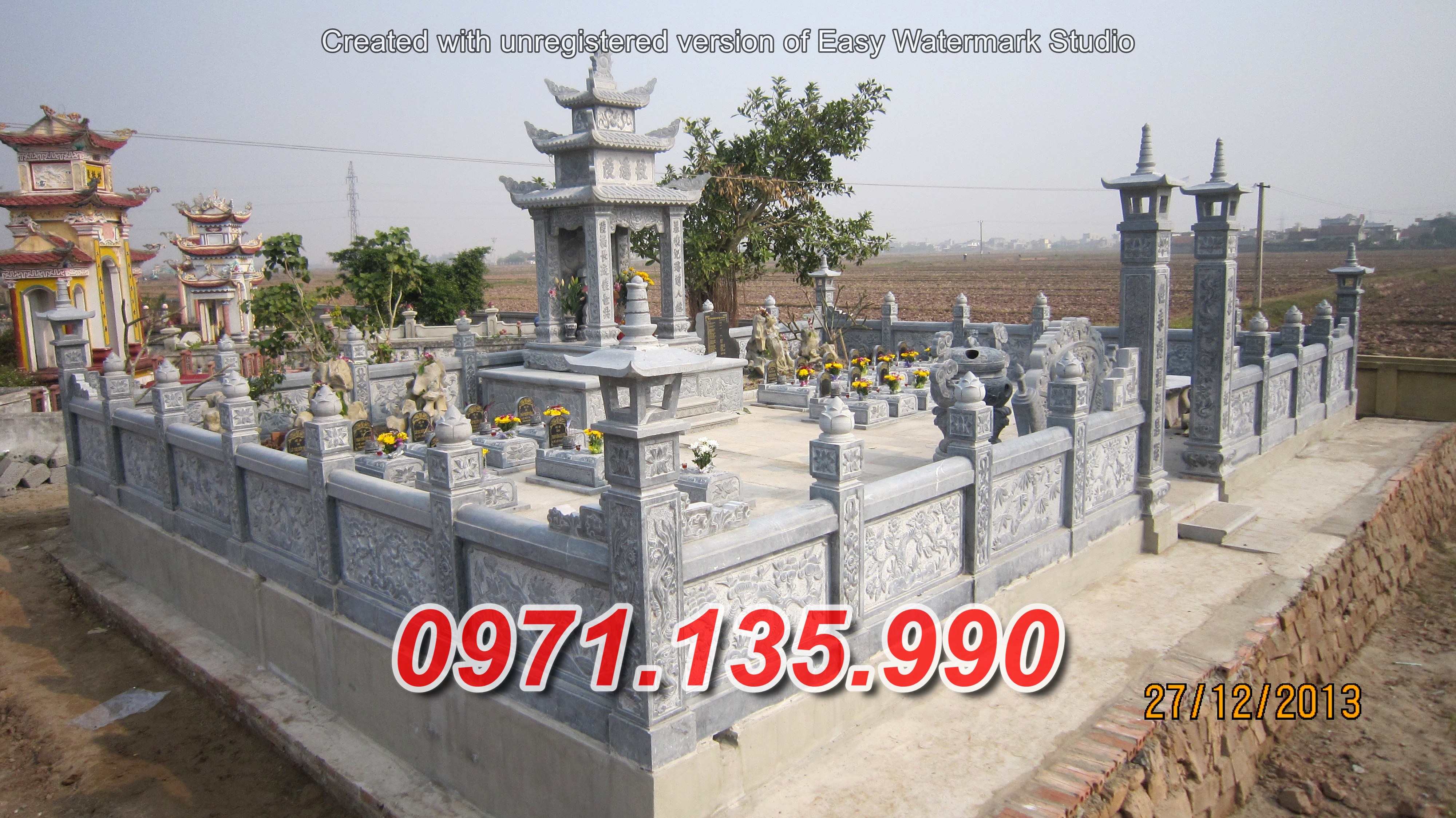 mẫu nghĩa trang đá để tro cốt đẹp bán tại TP HCM - lăng mộ dòng họ