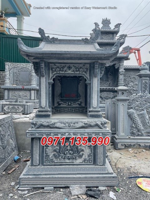 Mẫu miếu thờ ngoài trời bằng đá đẹp bán tại Vũng Tàu - bàn thờ thiên