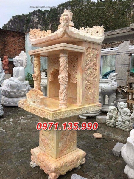 Mẫu miếu thờ ngoài trời bằng đá đẹp bán tại Vũng Tàu - bàn thờ thiên