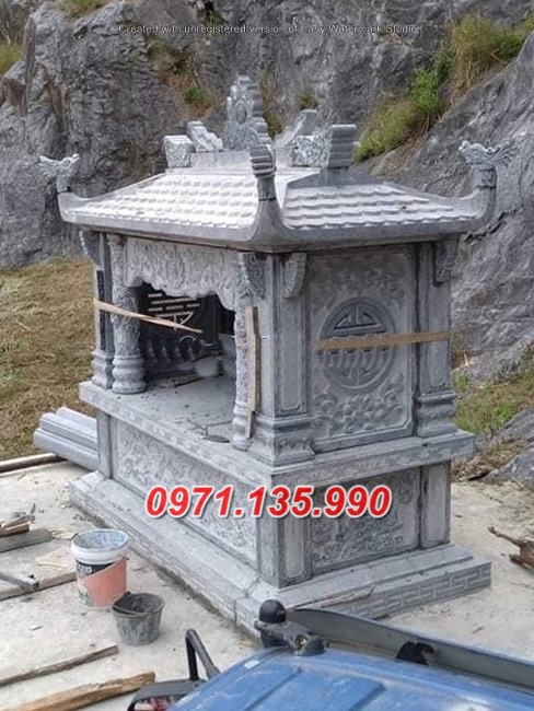 Mẫu miếu thờ thần linh bằng đá đẹp bán tại Sóc Trăng - Bàn thờ thiên