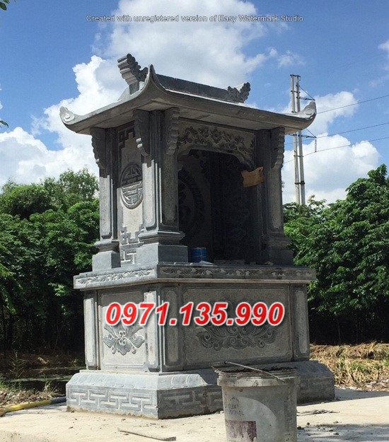 Mẫu miếu thờ ngoài trời bằng đá đẹp bán tại tiền giang - bàn thờ thiên