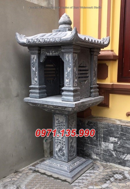 Mẫu miếu thờ ngoài trời bằng đá đẹp bán tại tiền giang - bàn thờ thiên