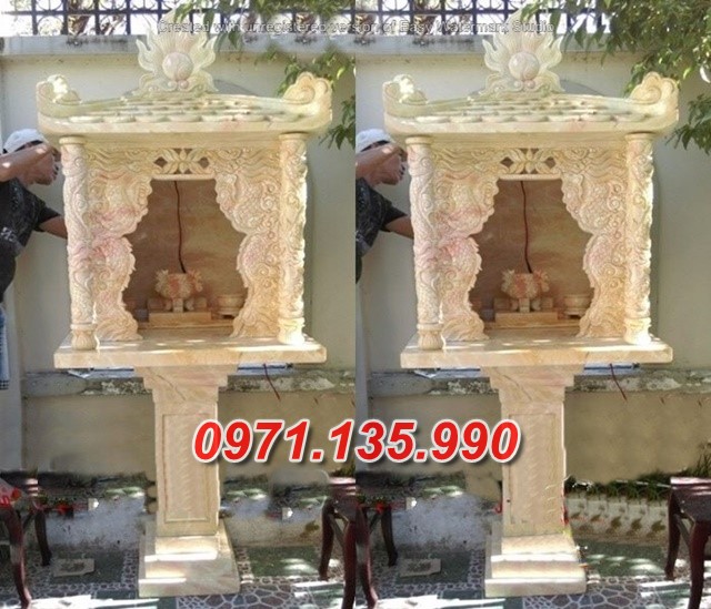 Mẫu miếu thờ ngoài trời bằng đá đẹp bán tại cần thơ - thờ thần linh