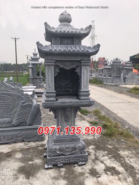Mẫu miếu thờ ngoài trời bằng đá đẹp bán tại cần thơ - thờ thần linh