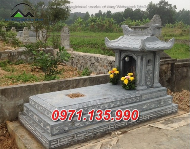 Mẫu mộ đá đơn giản để tro cốt đẹp bán tại kon tum - lăng mộ bằng đá